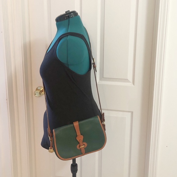 Vintage Dooney and Bourke Over Under Bag, Green - Picture 1 of 12